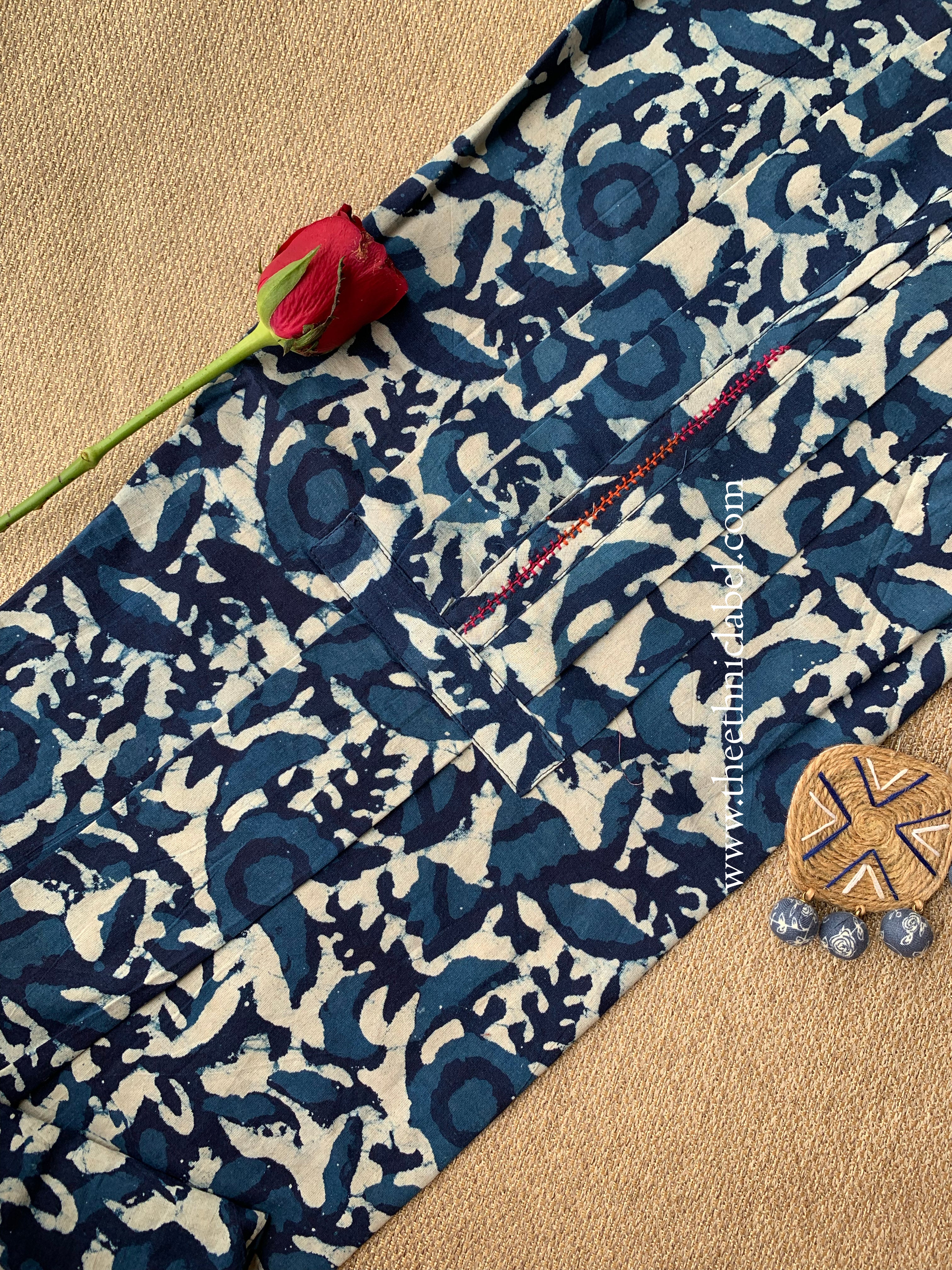 "Dabu" Block Printed Cotton Short kurta - Image 5