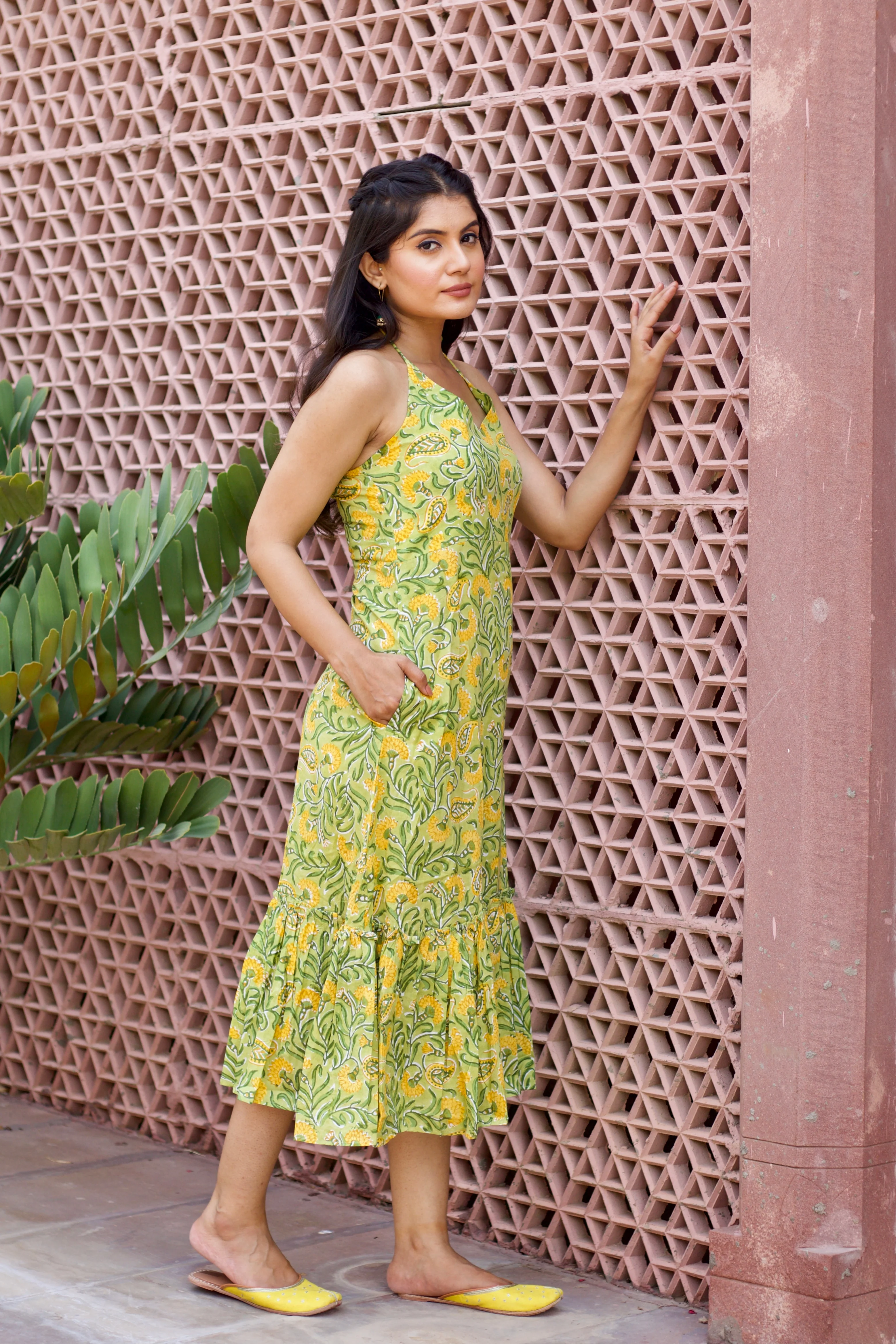 Green Paisley 'Grace' Pure Cotton Dress - Image 6