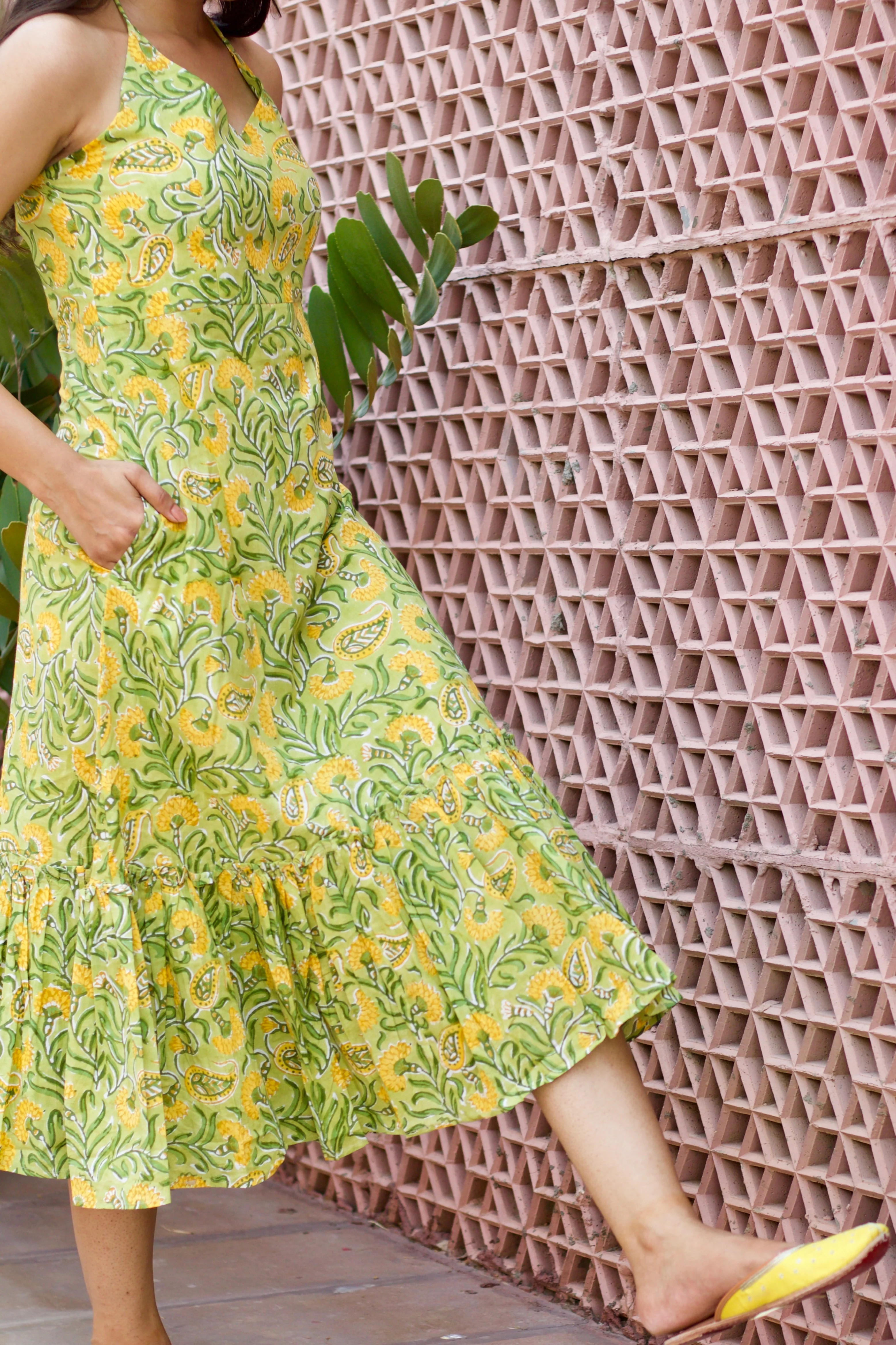 Green Paisley 'Grace' Pure Cotton Dress - Image 8