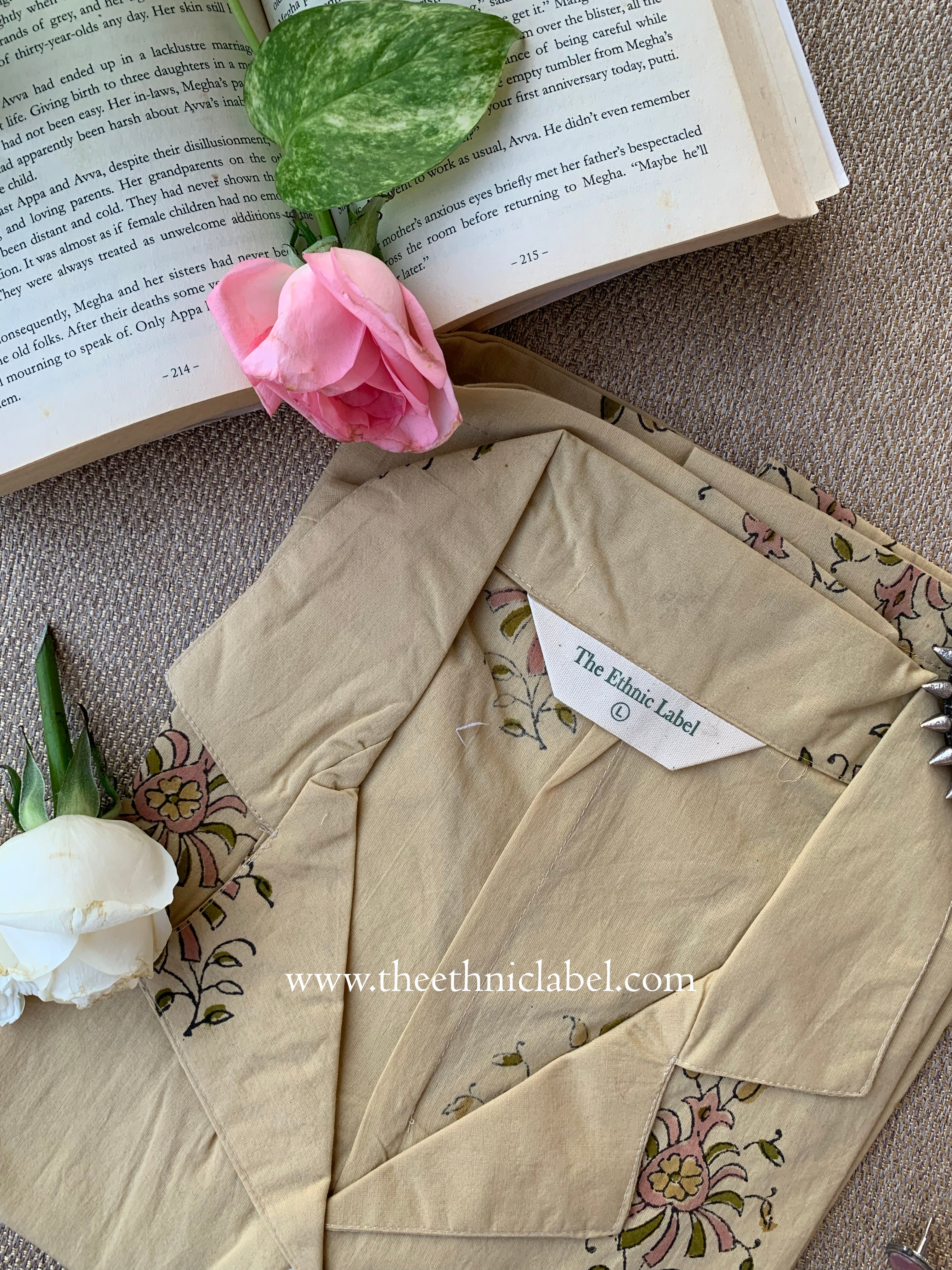 "Ketaki" Hand Block Printed Cotton Shirt - Image 6