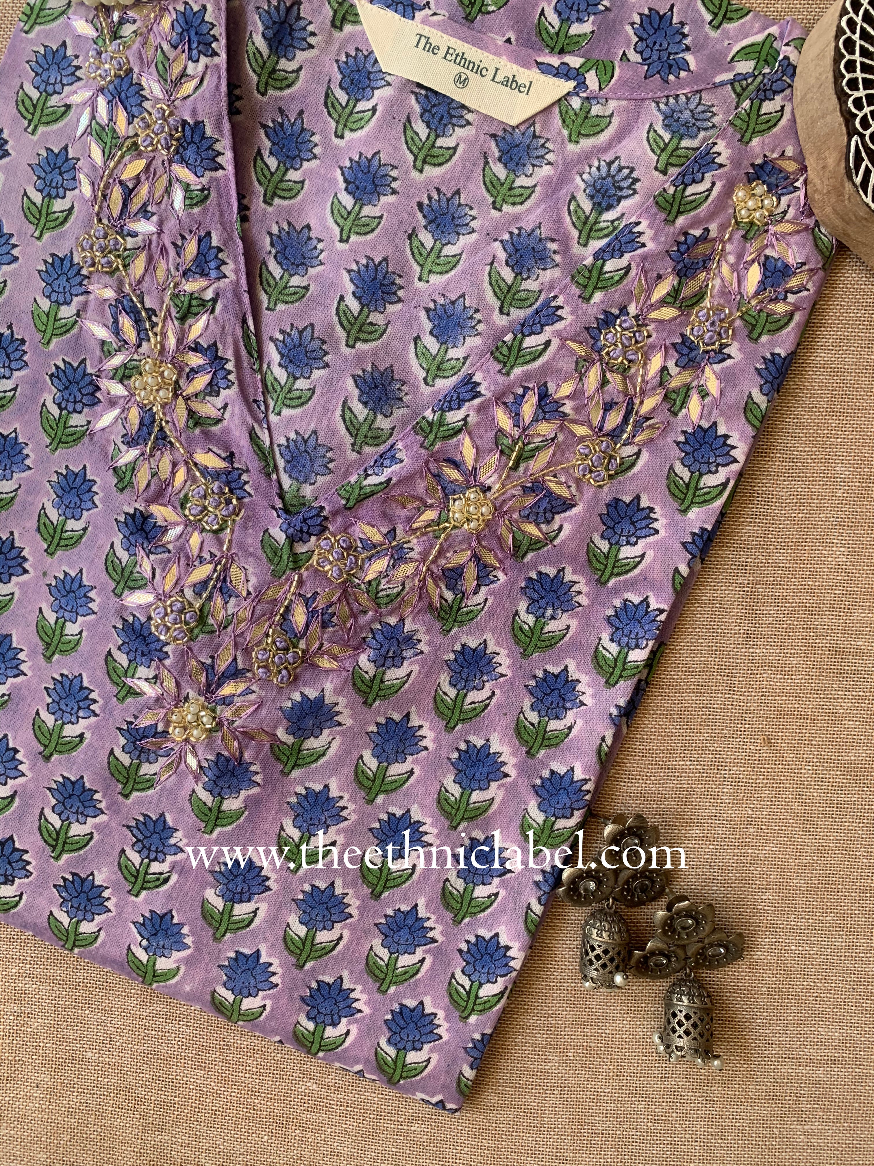 "Kimaya" Hand Work Cotton kurta - Image 3