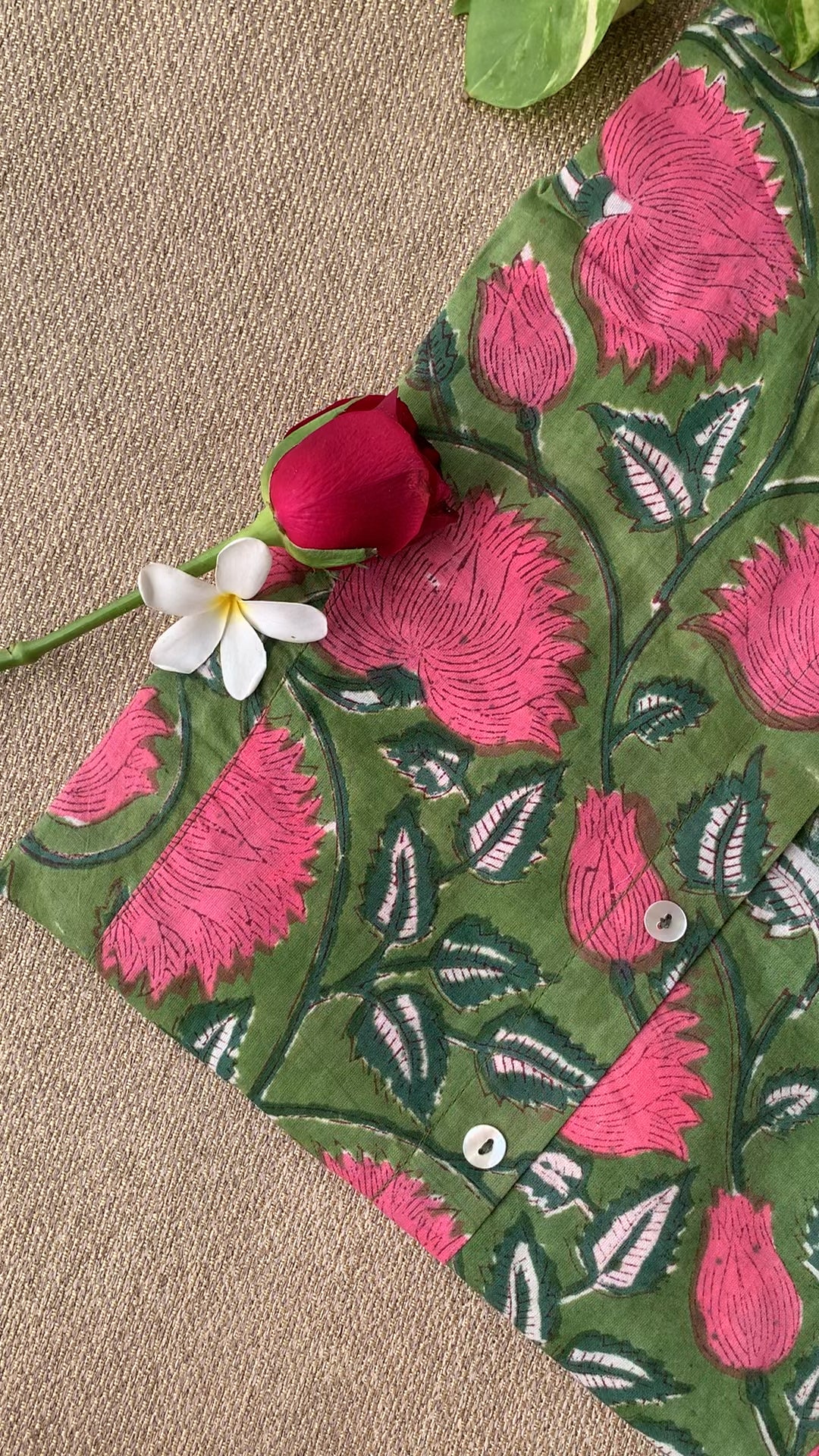 "Lekha" Block Printed Cotton Short kurta - Image 5