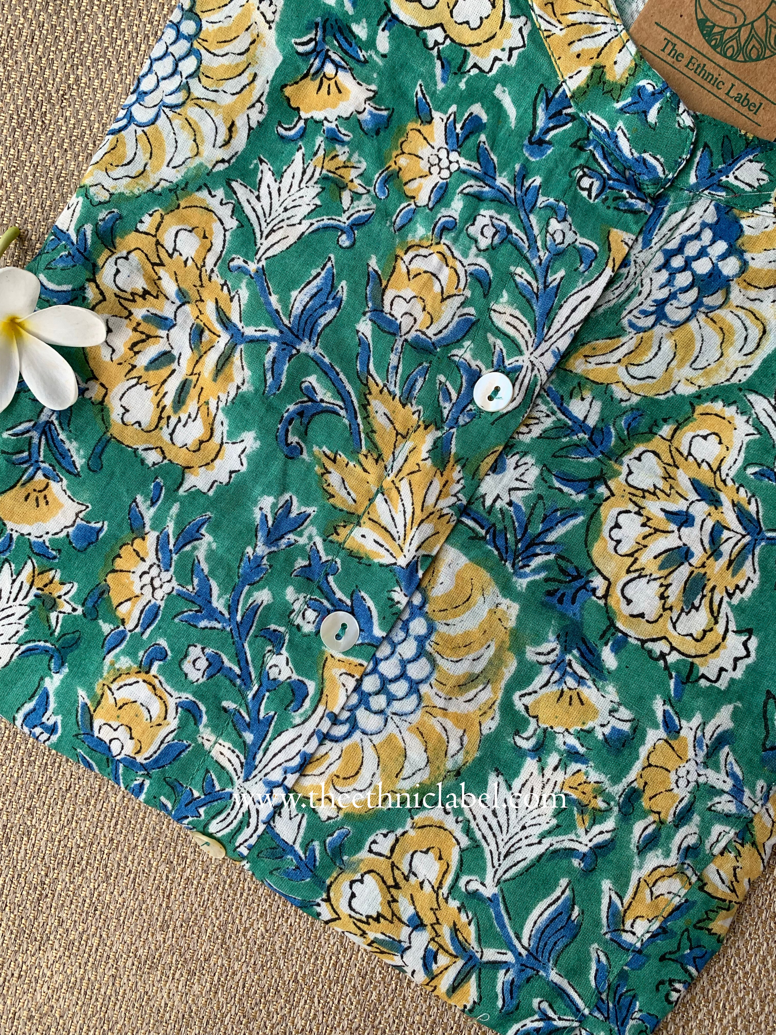 "Mahru" Block Printed Cotton Short kurta - Image 5