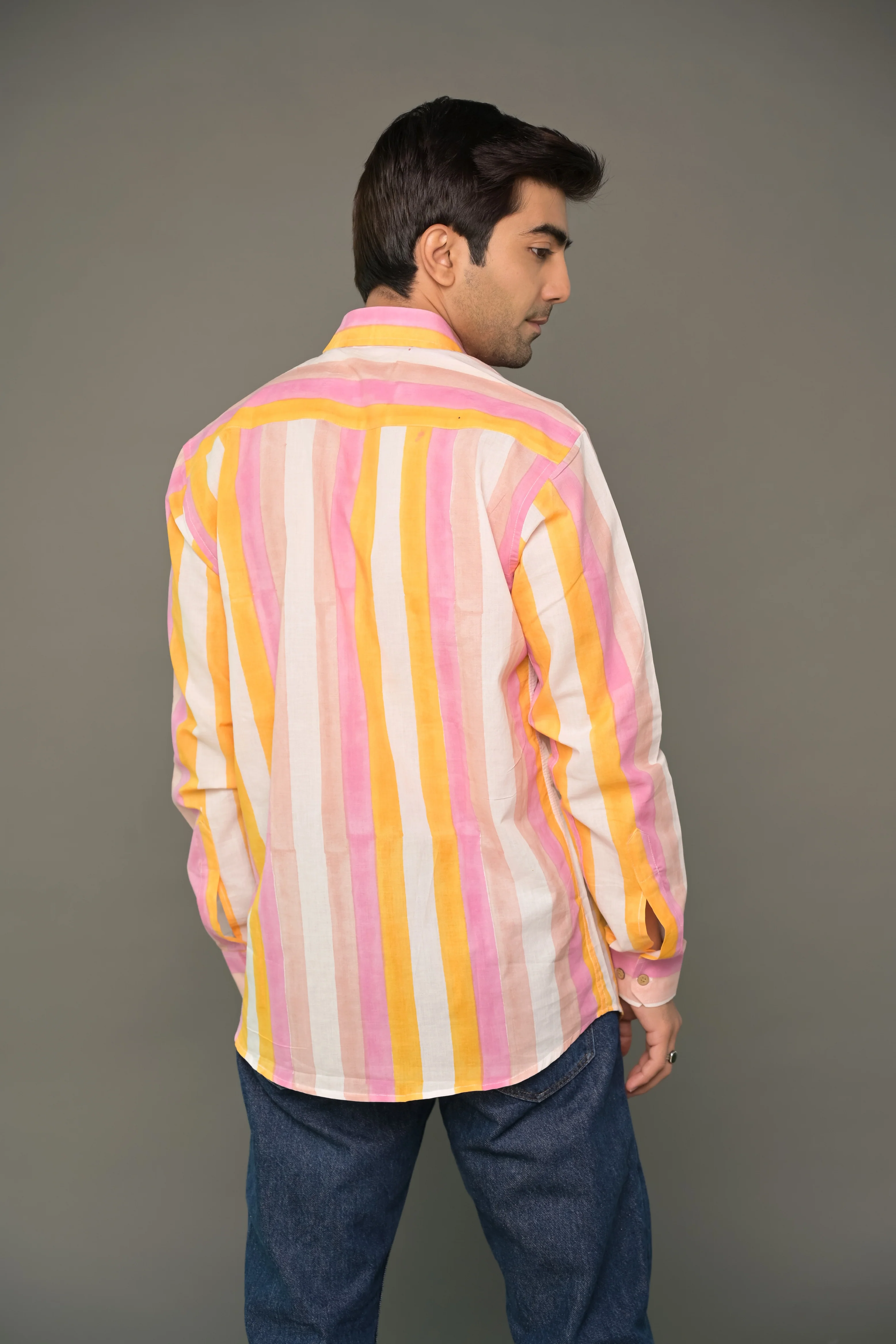 Multicolour Striped Cotton Shirt - Image 4