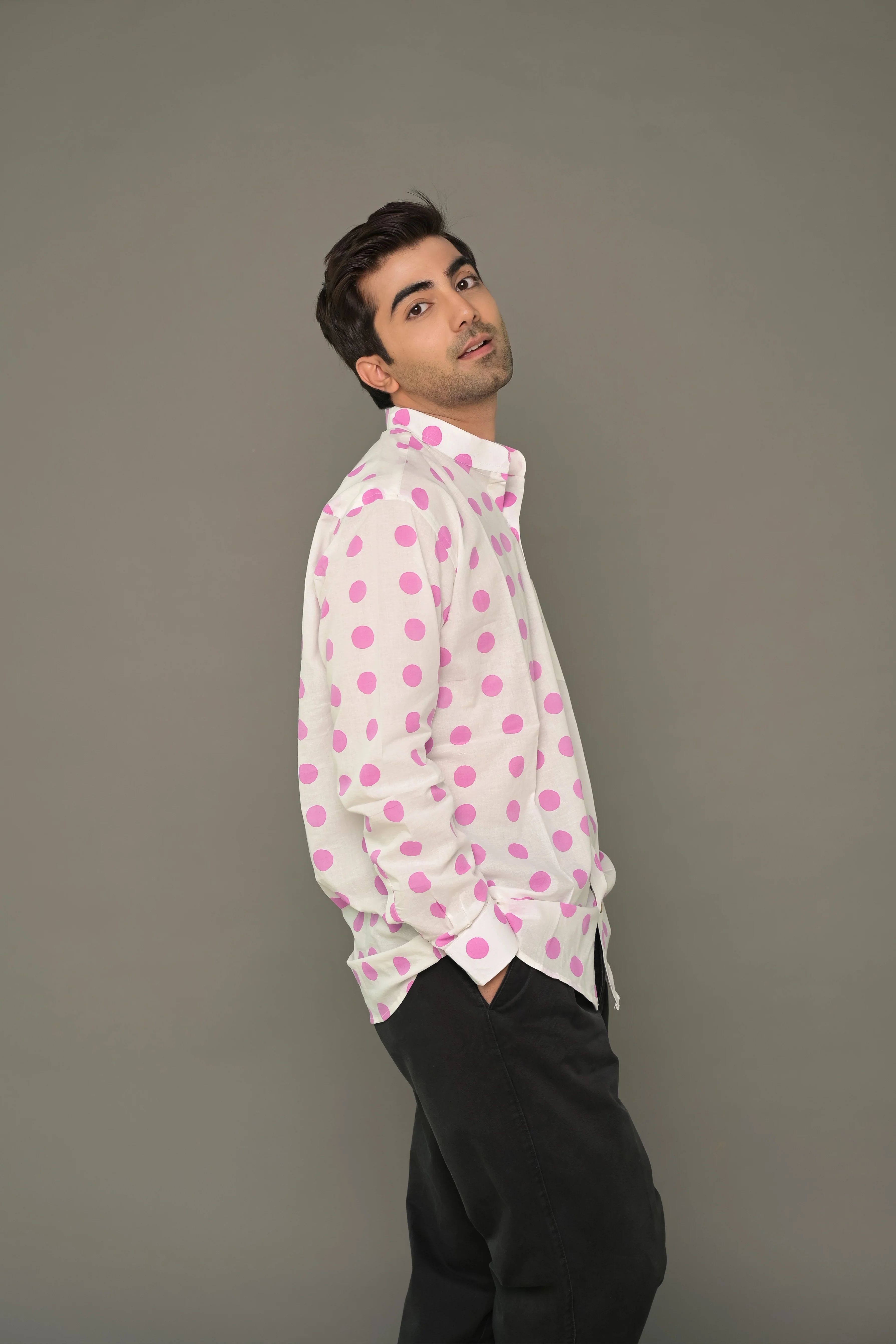 Pink Polka "Soulmate" Cotton Dress & Shirt Combo - Image 4