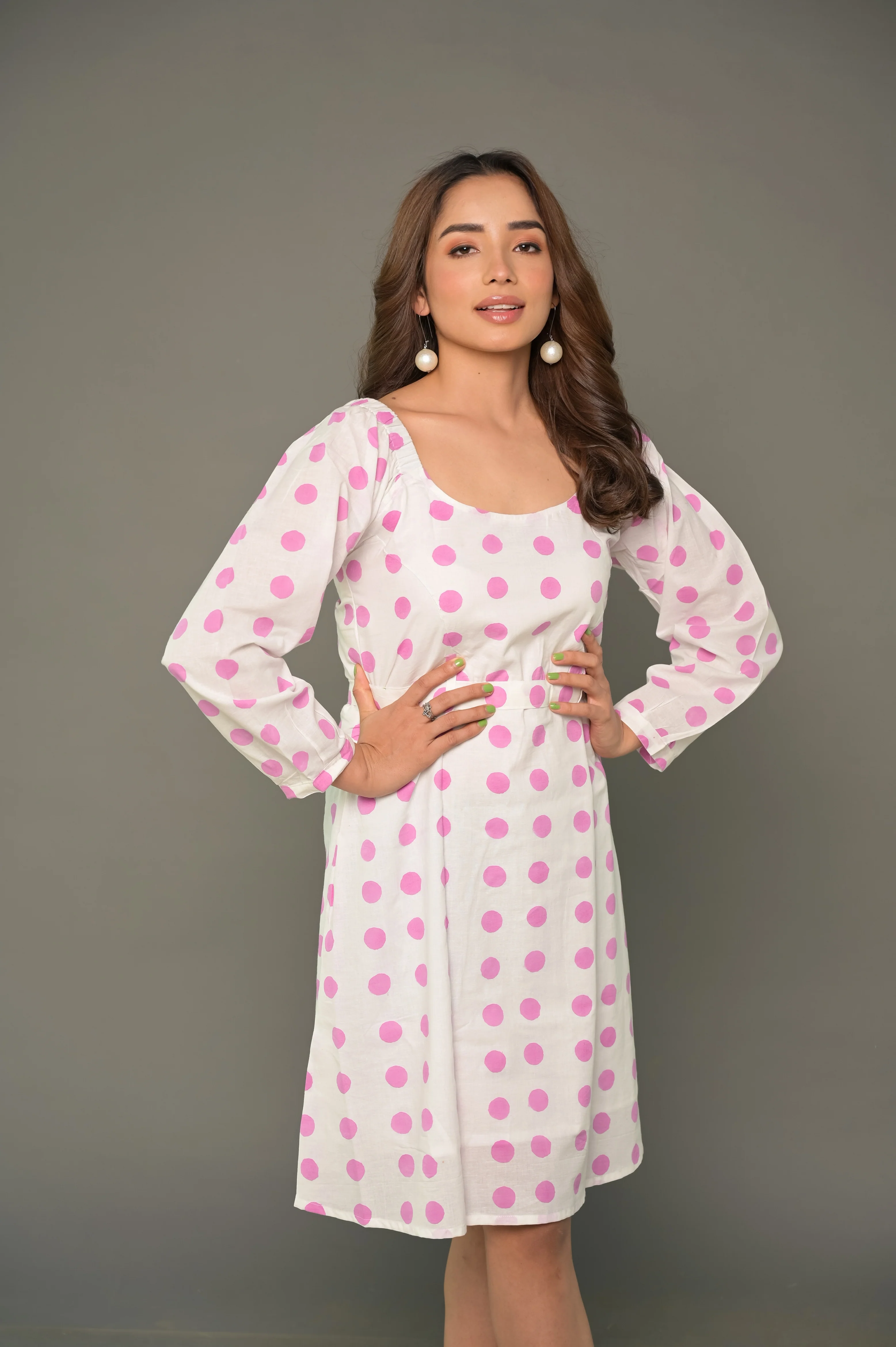 Pink Polka "Soulmate" Cotton Dress & Shirt Combo - Image 5