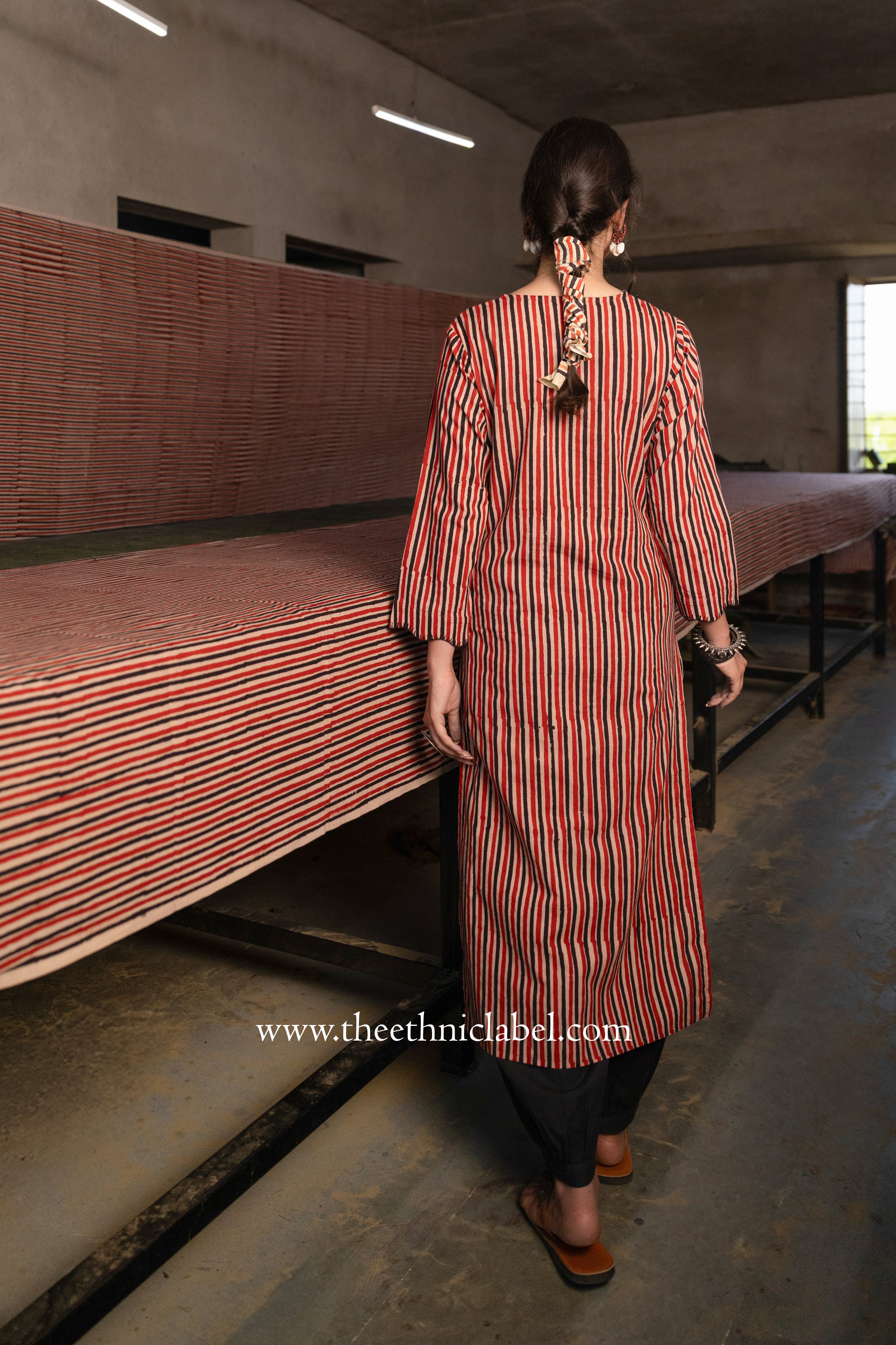 "Samaa" Hand Block Printed Cotton kurta - Image 7