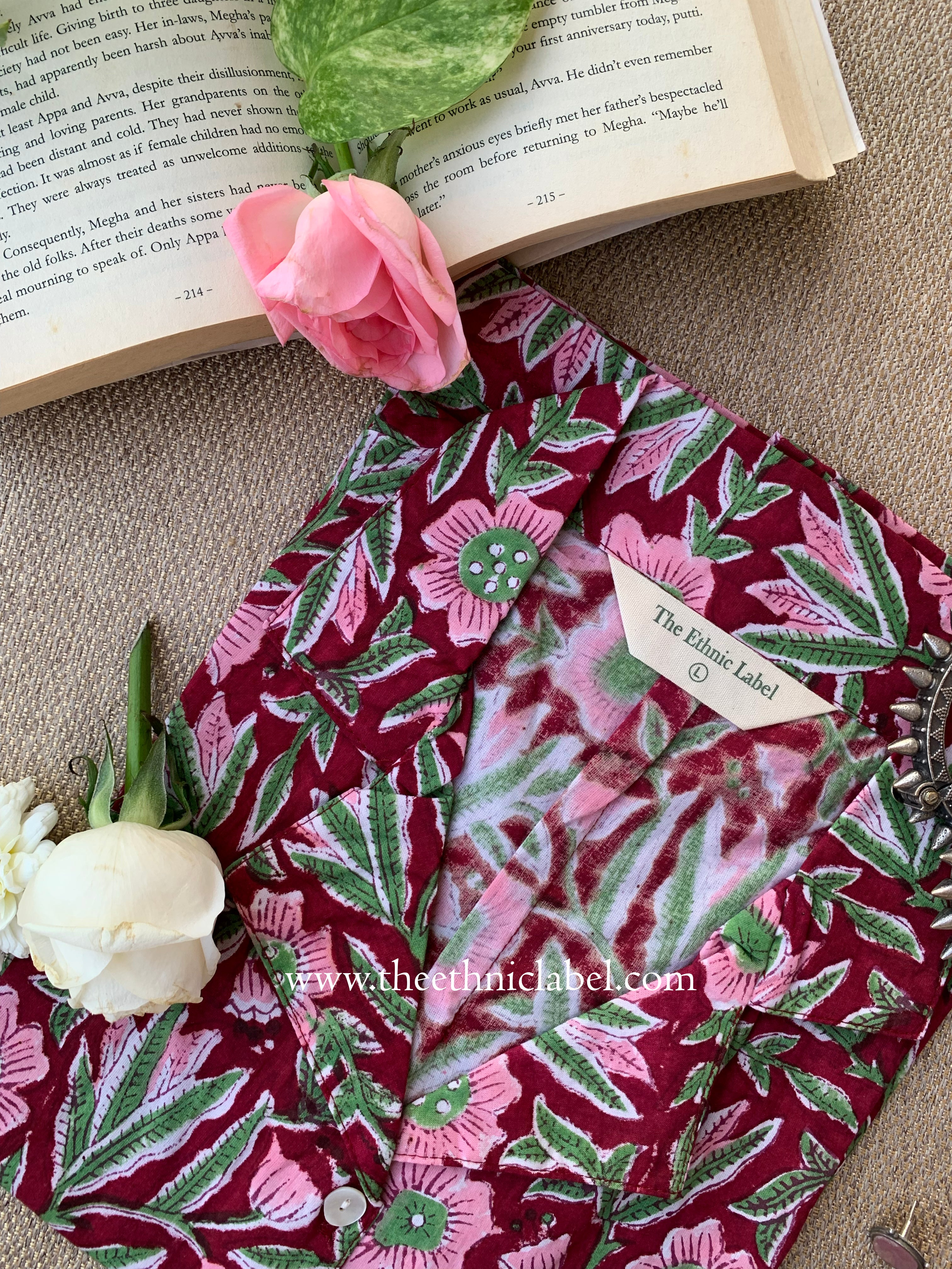 "Rhea" Hand Block Printed Cotton Shirt - Image 5