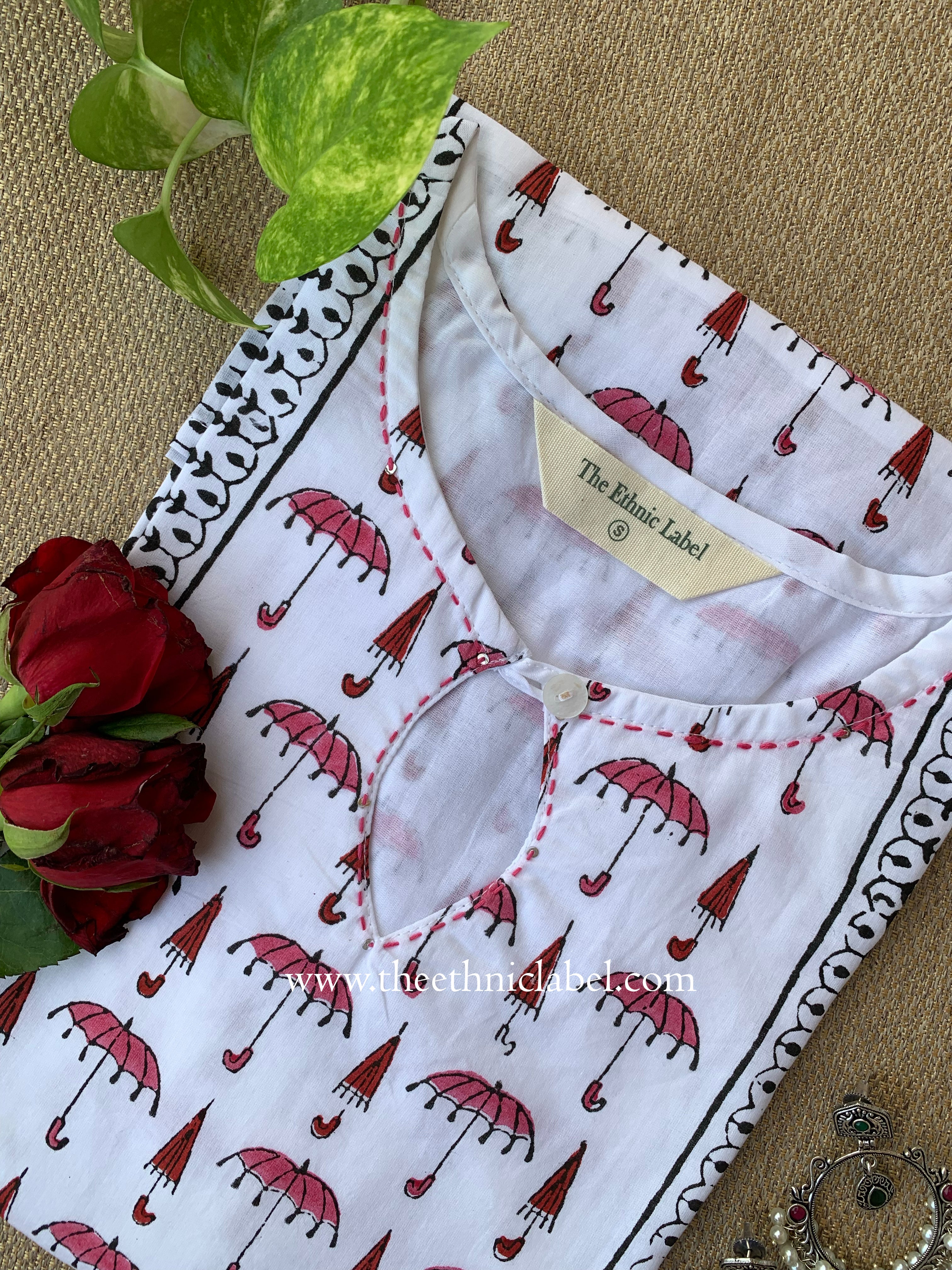 "Sitara" Block Printed Cotton Short kurta - Image 3