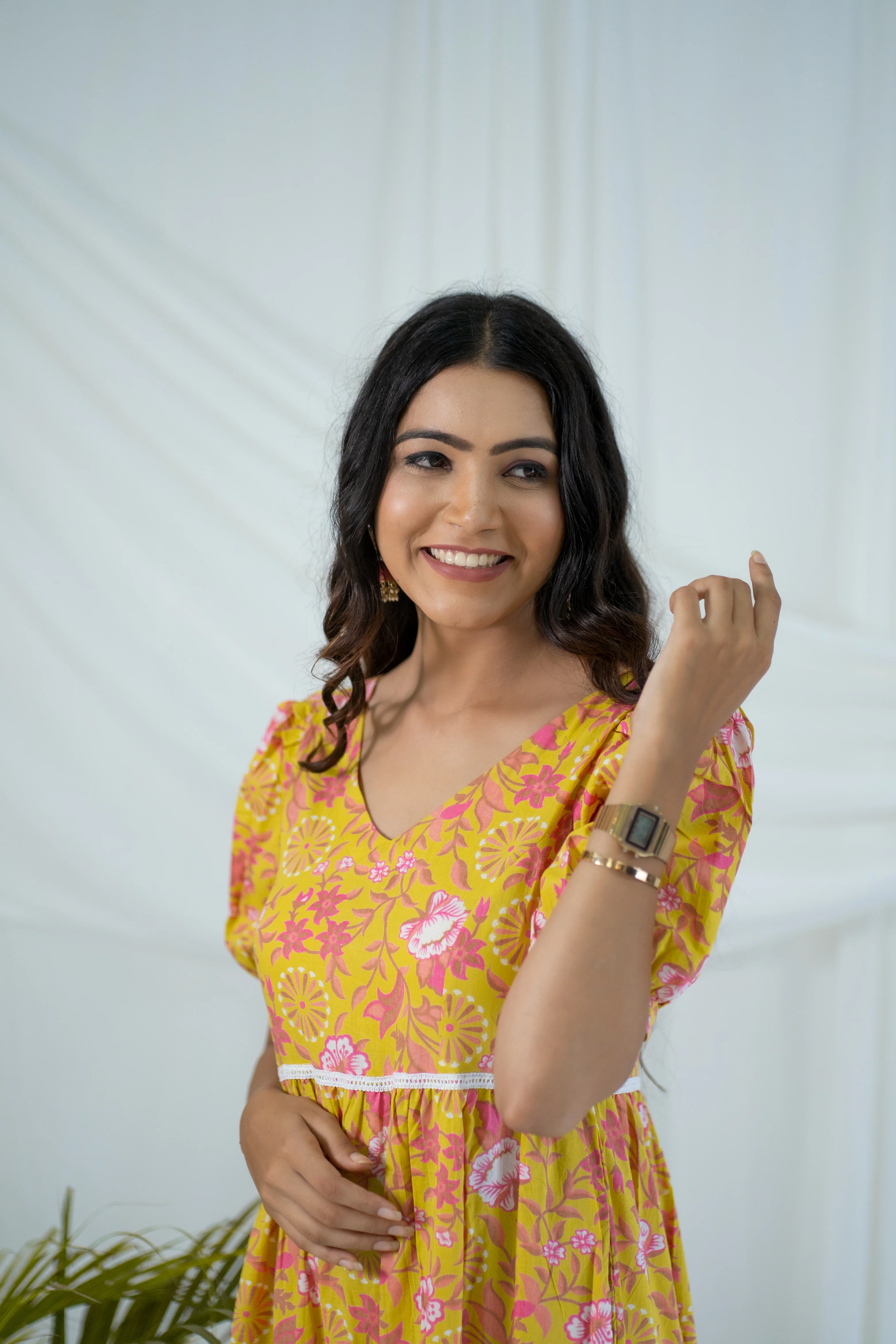 "Sunshine" Flora Hand Block Printed Dress - Image 3