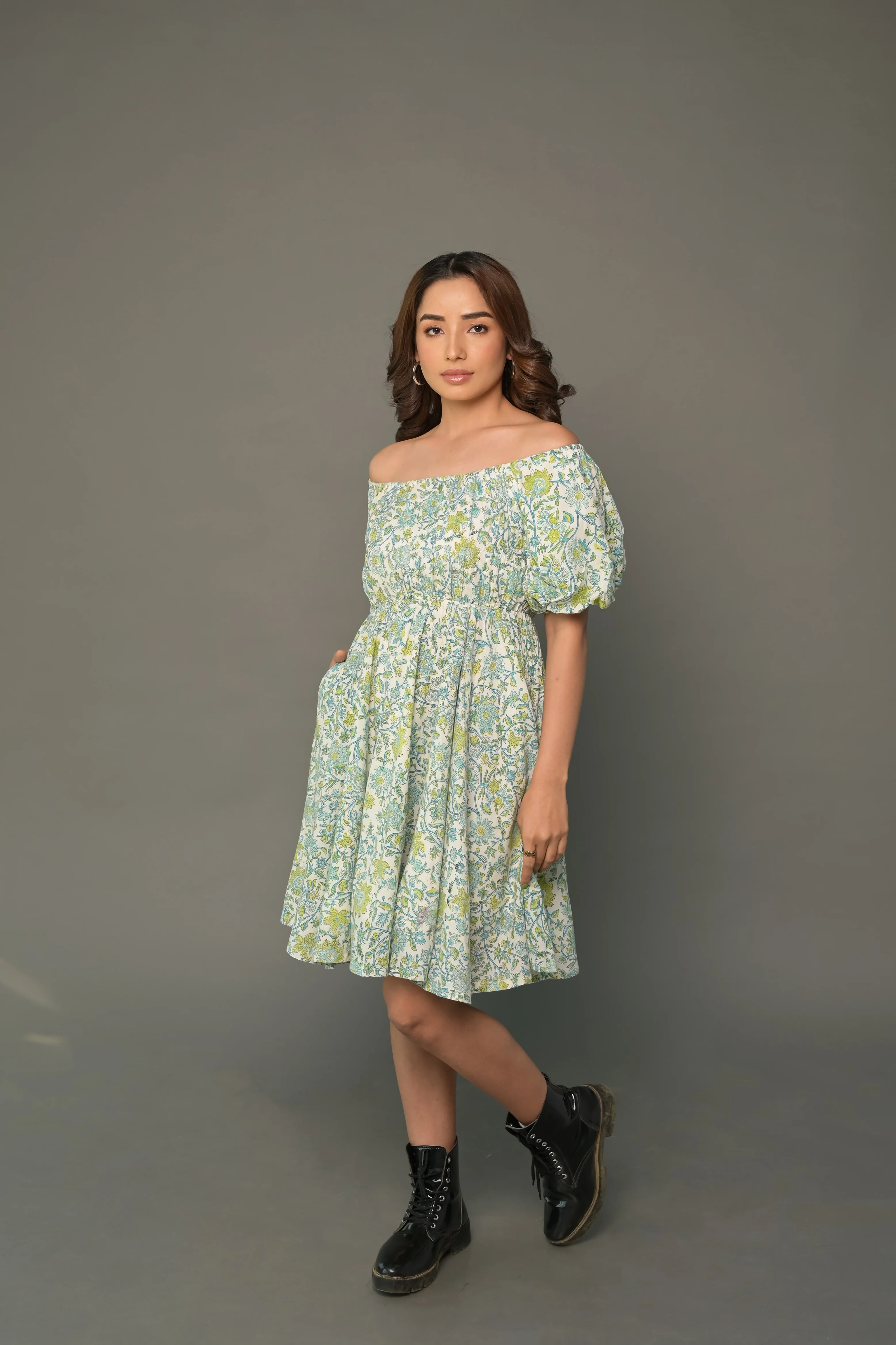 White Floral 'Fairytale' Cotton Dress & Shirt Combo - Image 6