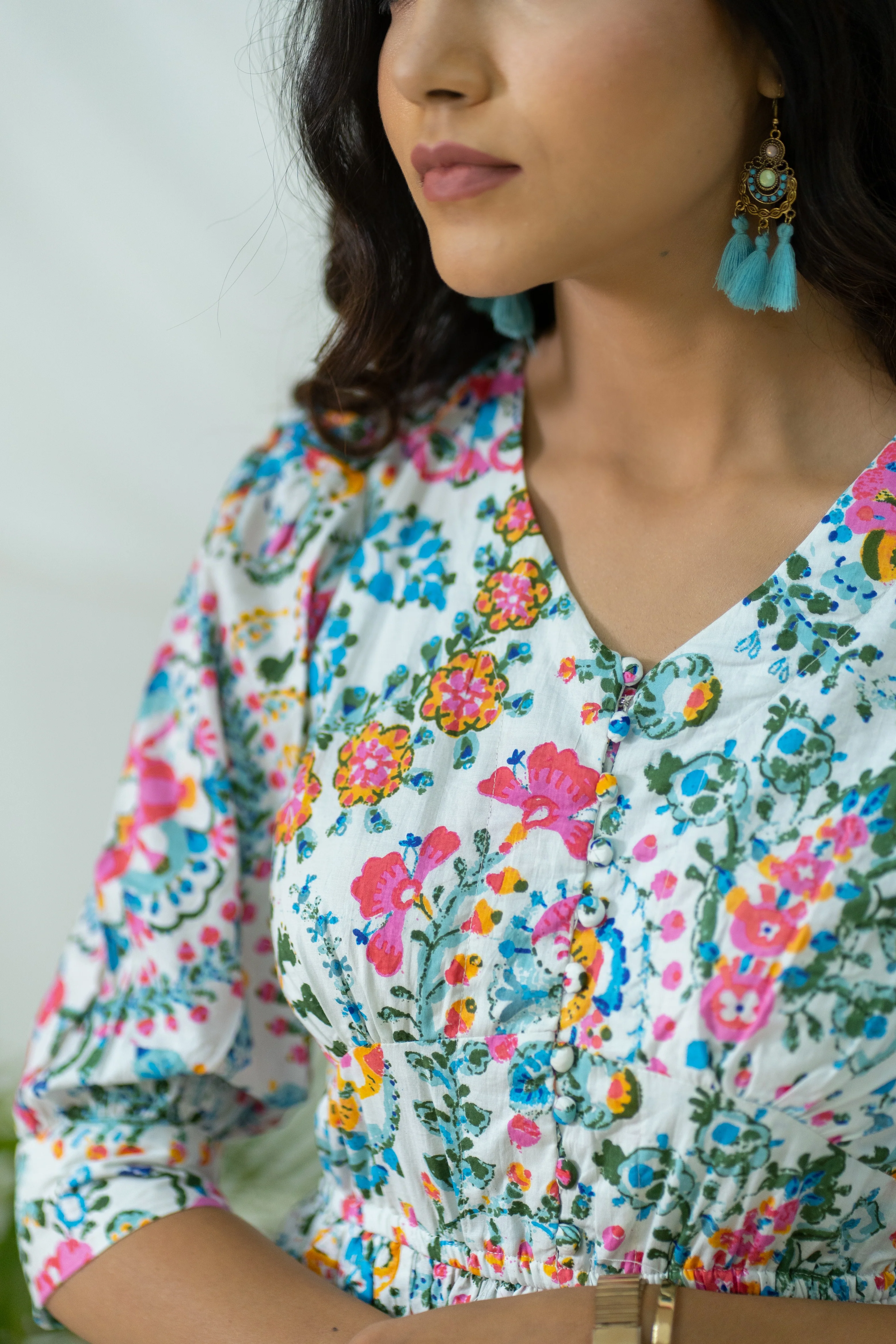 White "Peppy" Floral dress - Image 3